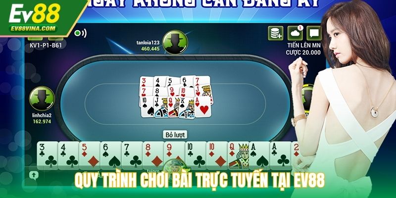 Quy trình chơi bài trực tuyến tại EV88